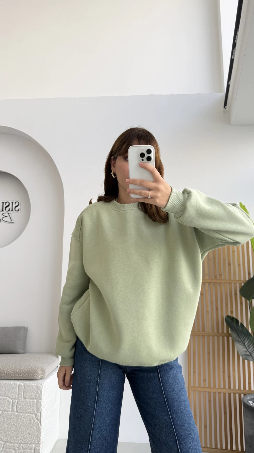 Viola Bisiklet Yaka Sweat - Mint
