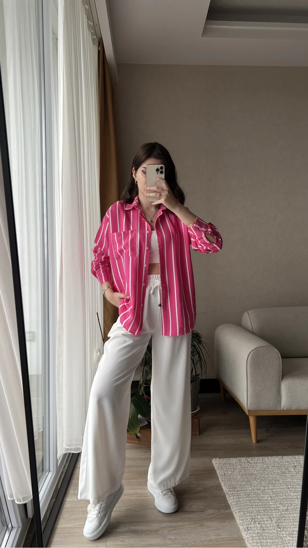 Weno FUŞYA-BEYAZ ÇİZGİLİ Gömlek