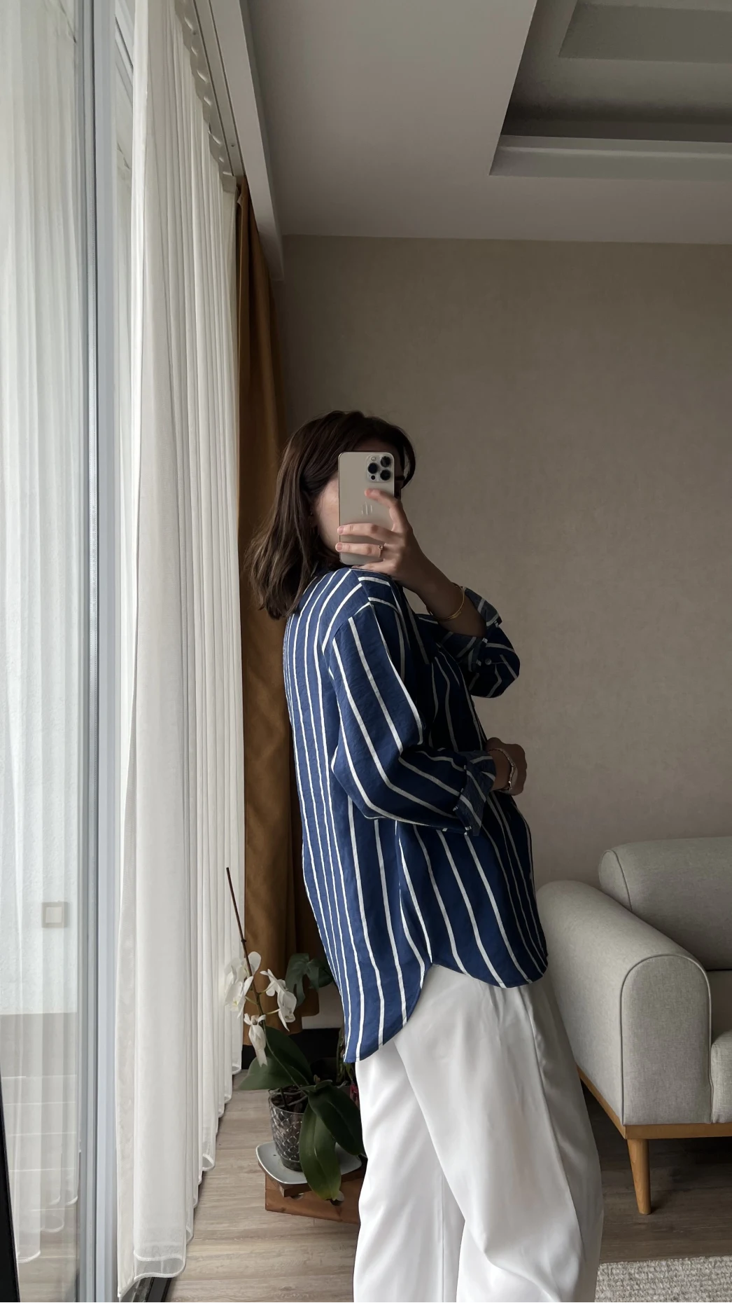 Weno LACİVERT-BEYAZ ÇİZGİLİ Gömlek