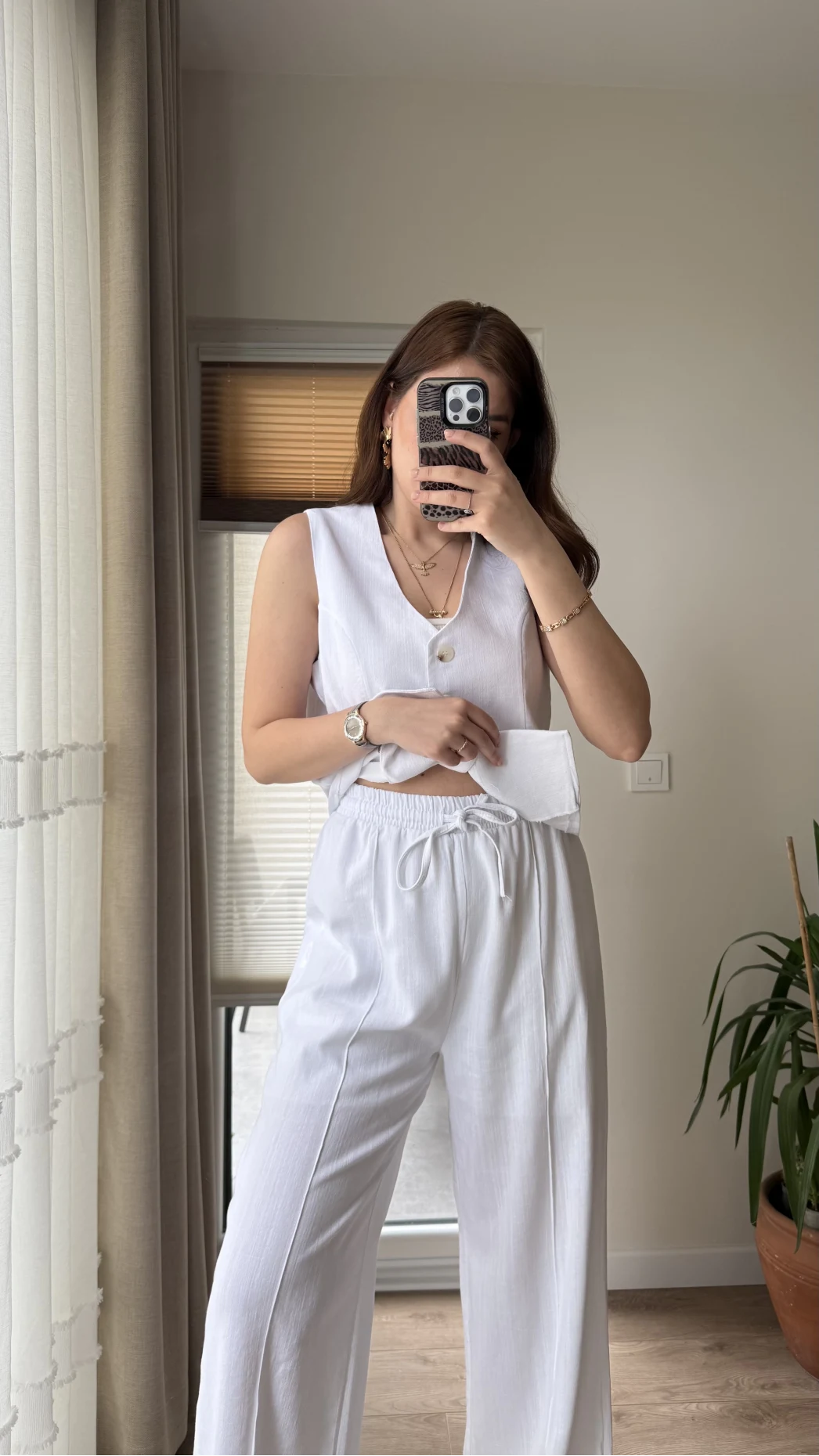 Westmins Yelek Pantolon Takım Beyaz (Kod: 8554)