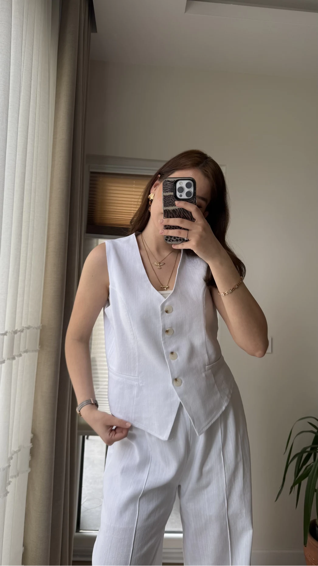 Westmins Yelek Pantolon Takım Beyaz (Kod: 8554)