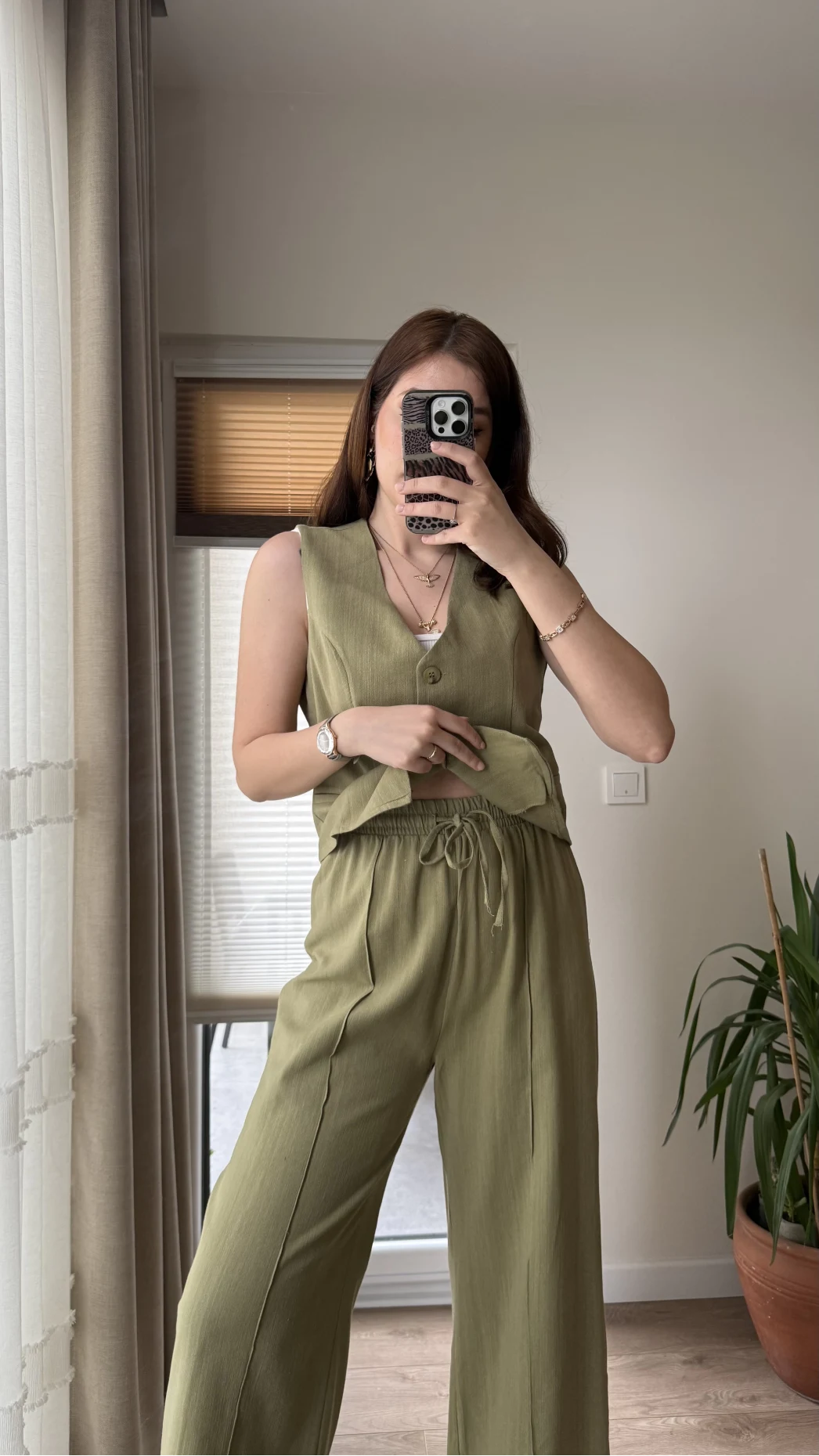 Westmins Yelek Pantolon Takım Çağla Yeşili (Kod: 8554)