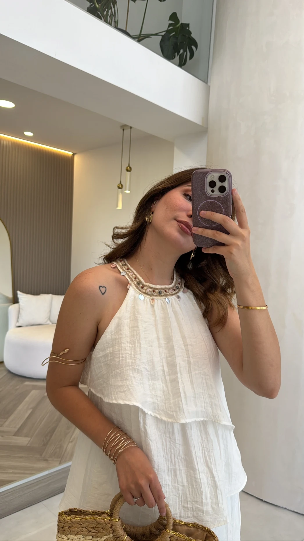 Yaka İşleme Detaylı Kat Kat Elbise - Ekru - Kod: 3454