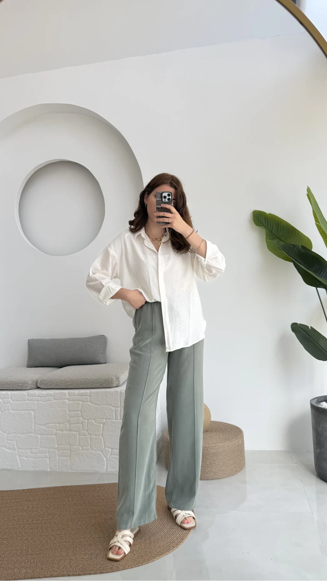 Yandan Triko Detay Pileli Gömlek