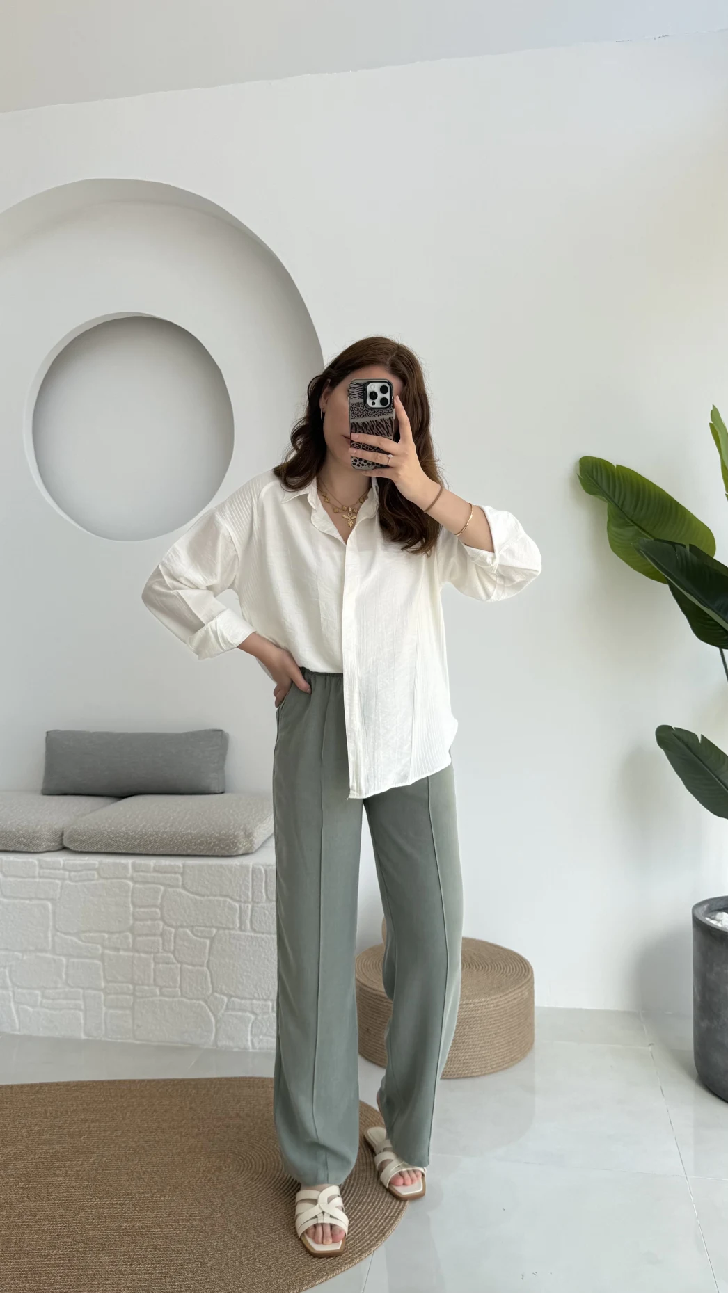 Yandan Triko Detay Pileli Gömlek