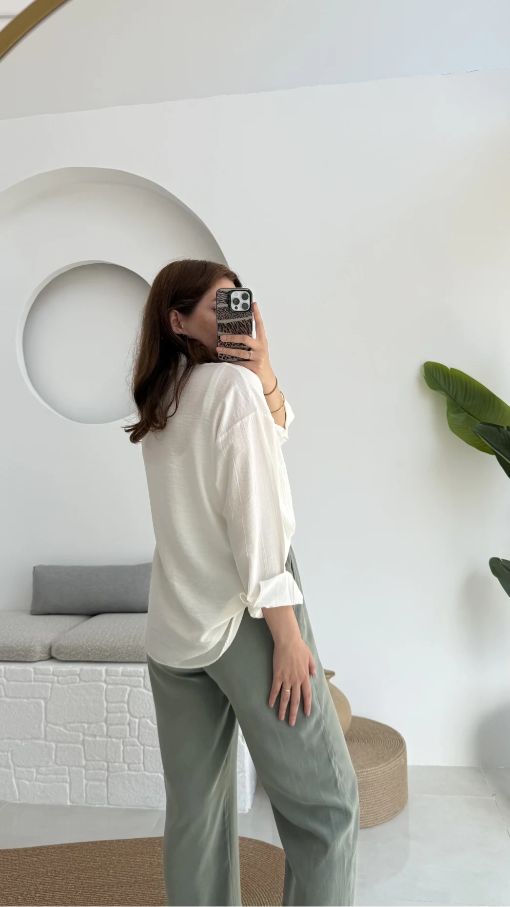 Yandan Triko Detay Pileli Gömlek