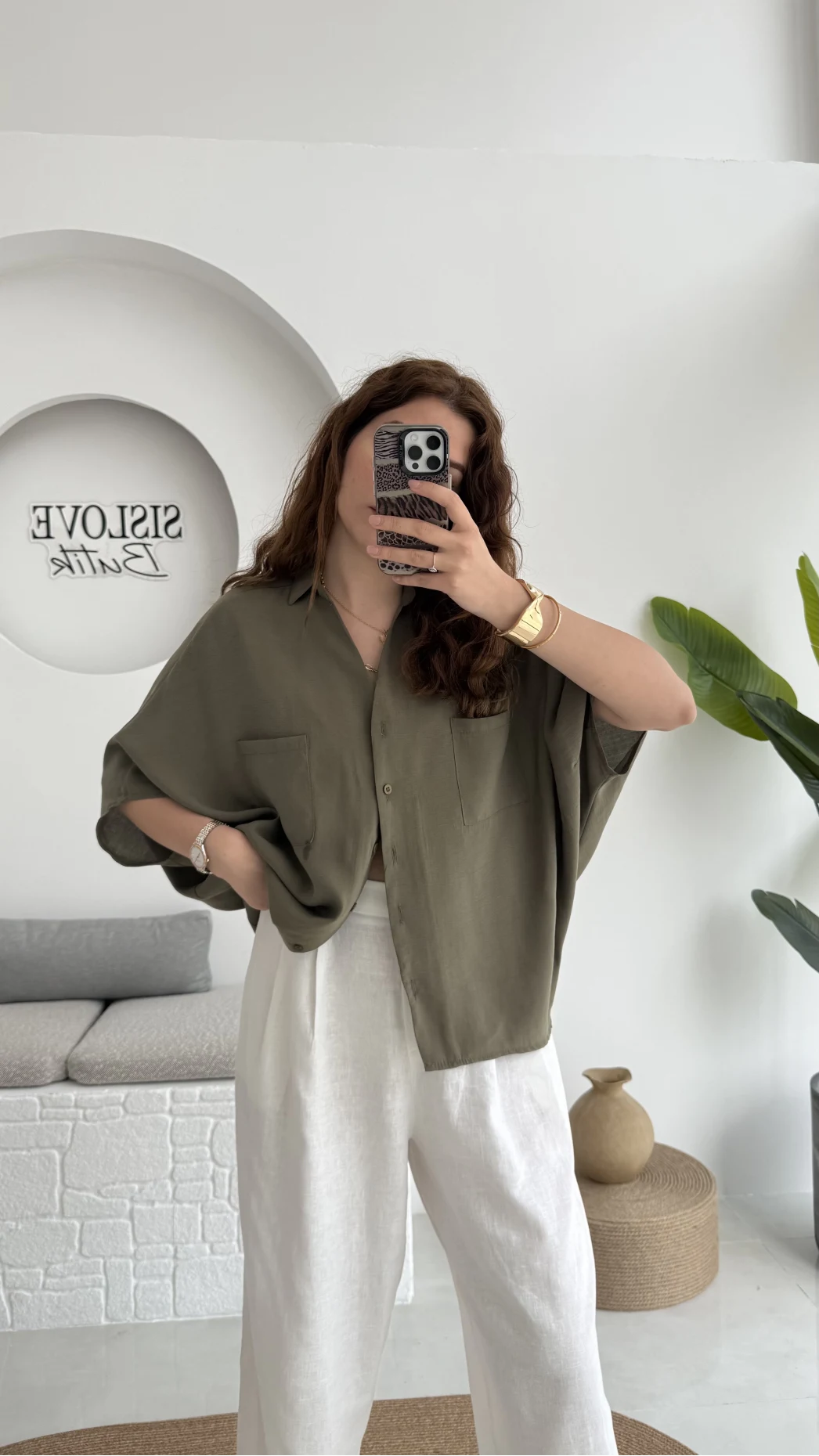 Yarasa Kol Gömlek Haki - 2115