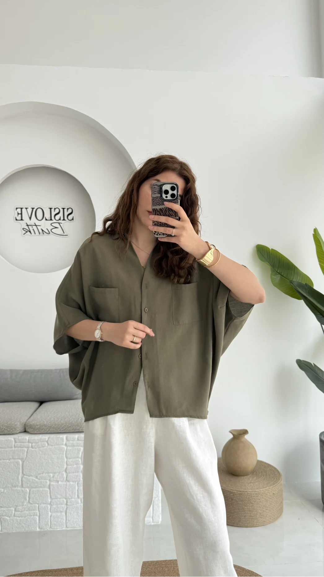 Yarasa Kol Gömlek Haki - 2115