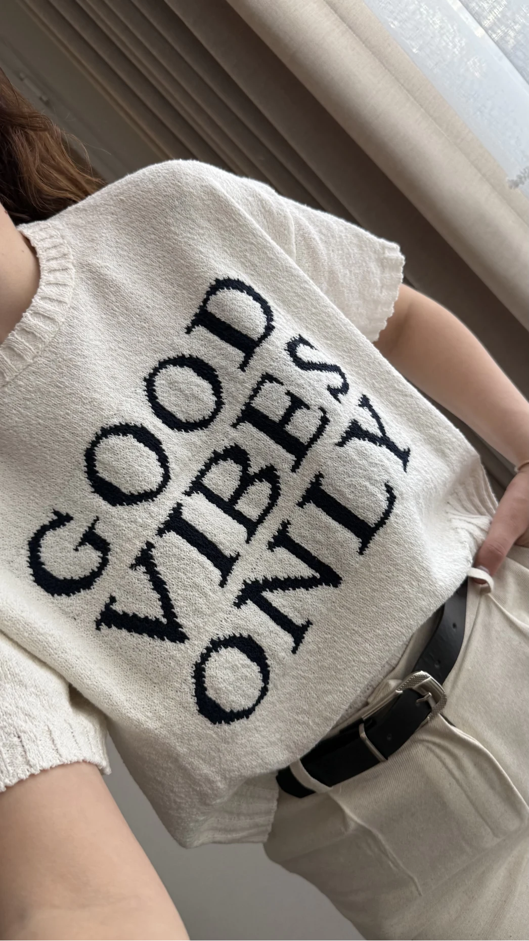 Yazılı Triko Üst Detay