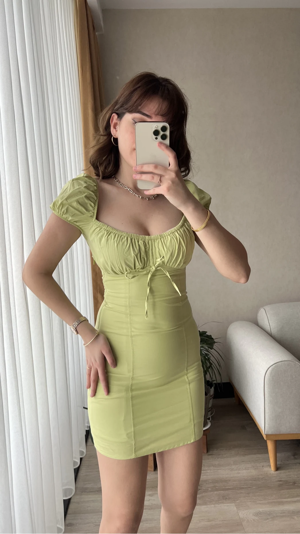 Yeşil Mini Elbise