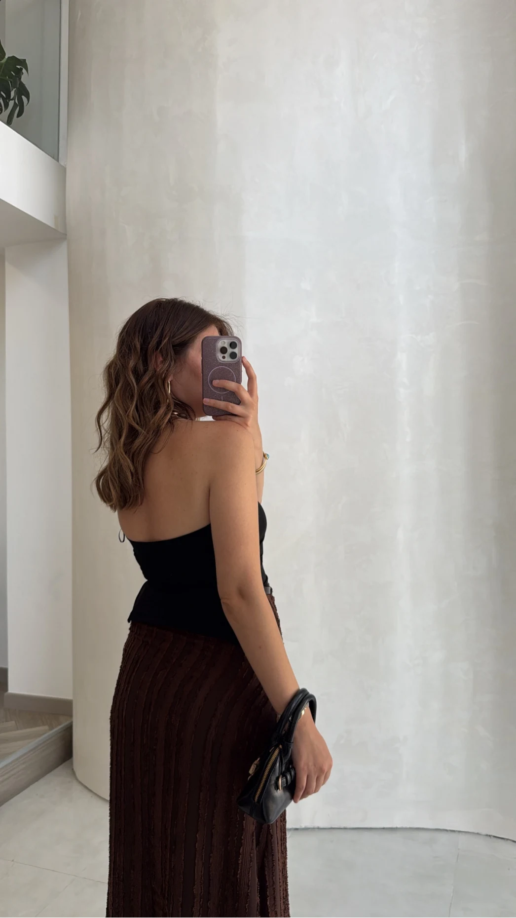 Yırtmaç Detay Straplez Göğüs Pedli Body - Siyah