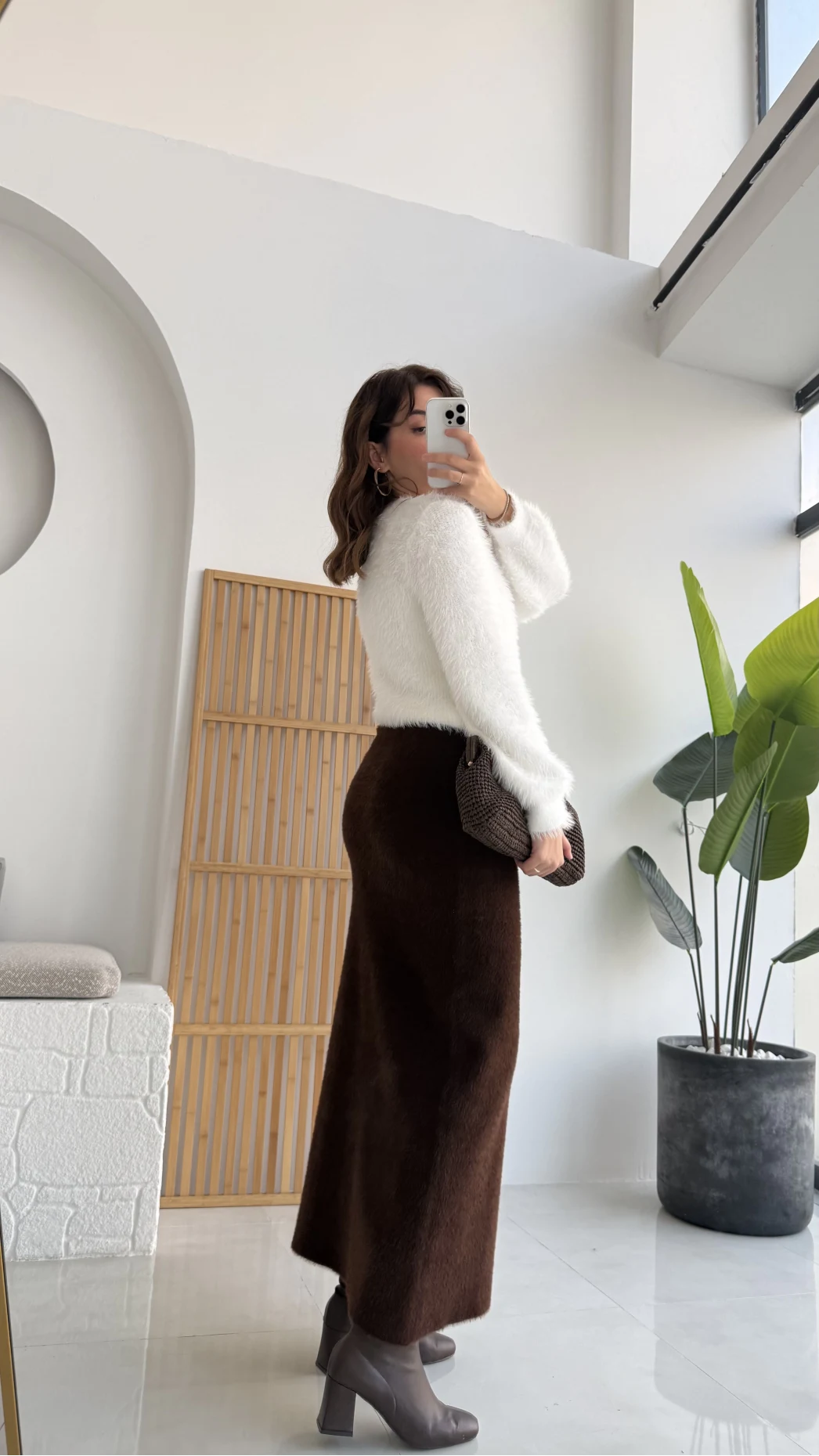 Yumoş Etek - Kahverengi - KOD:9044