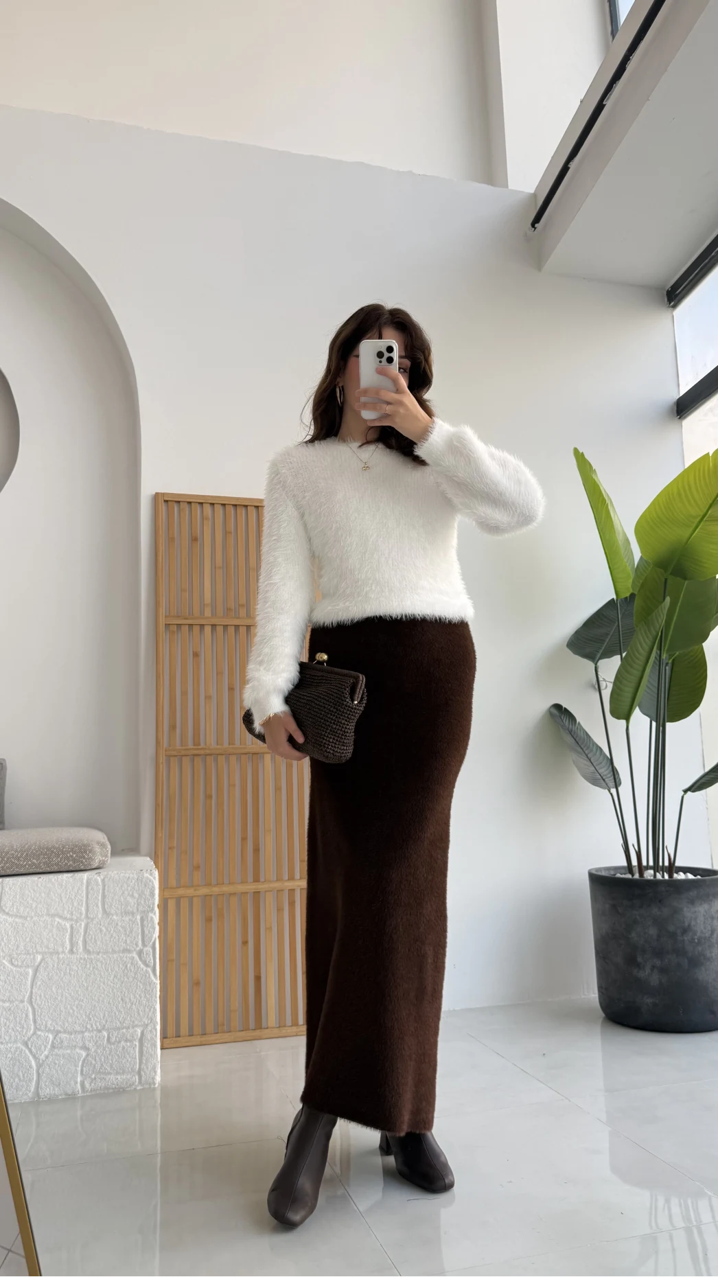 Yumoş Etek - Kahverengi - KOD:9044