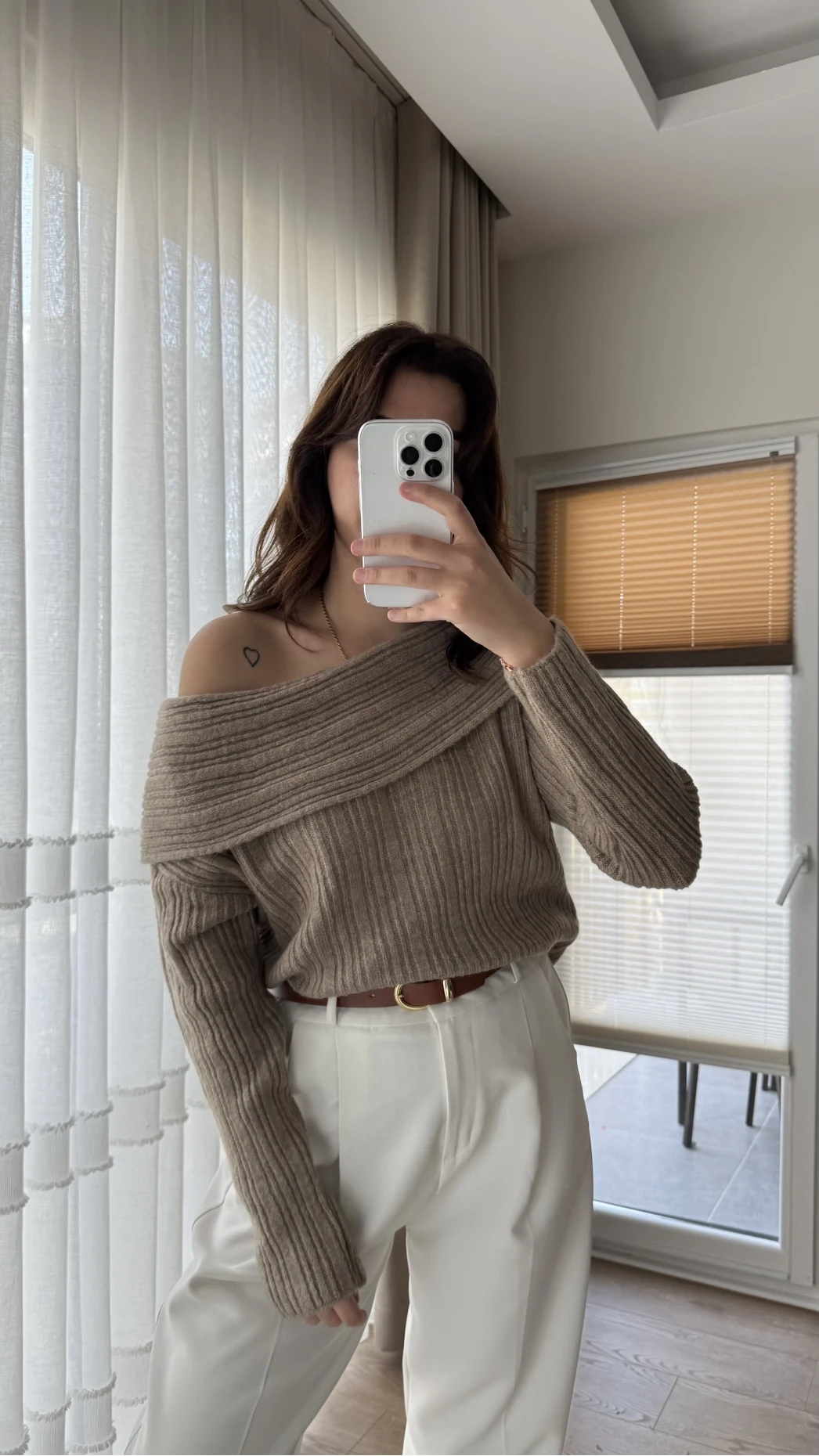 Yves Kayık Yaka Kazak Vizon