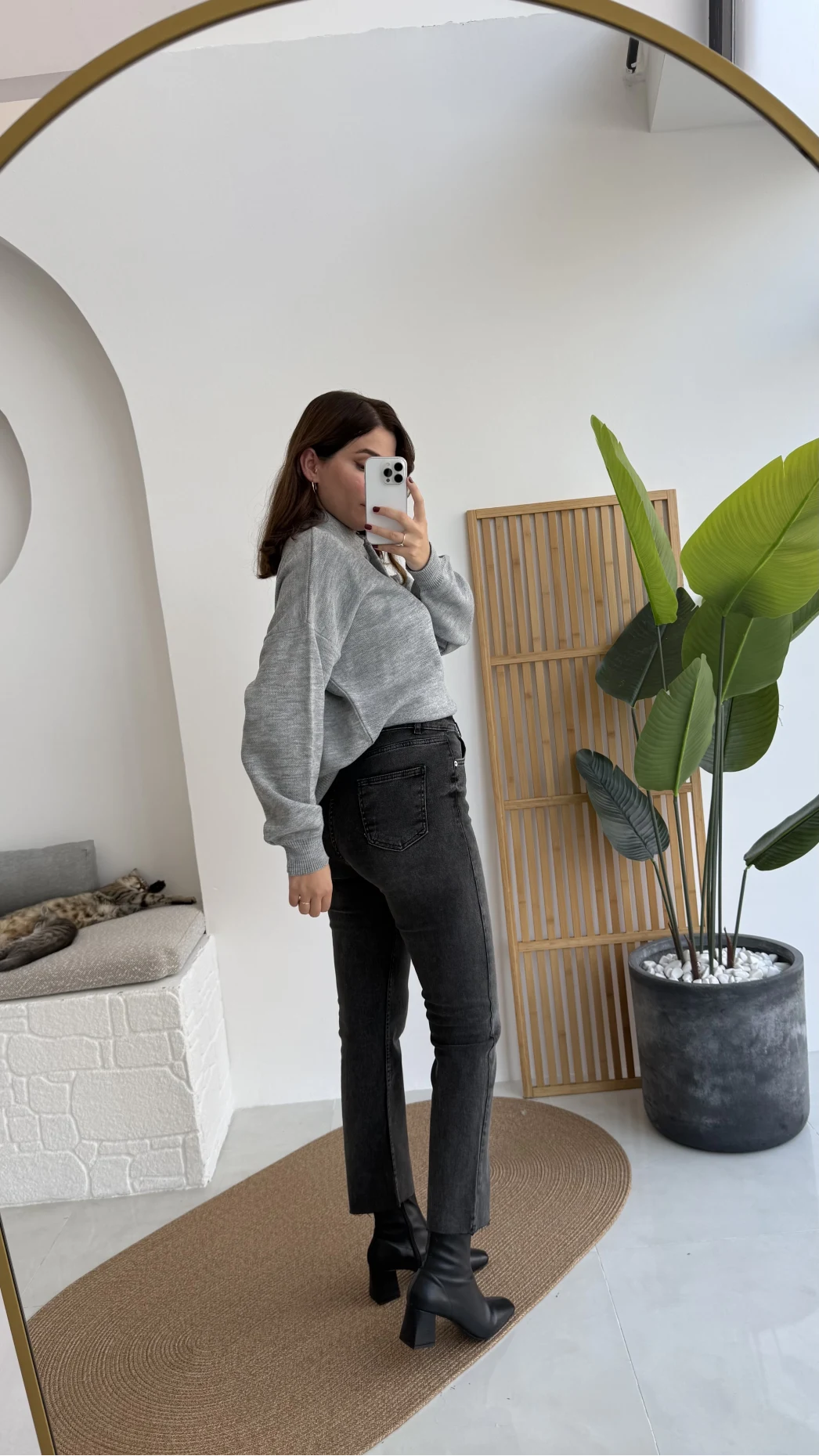 Meyla Antrasit Slim Fit Jean Pantolon