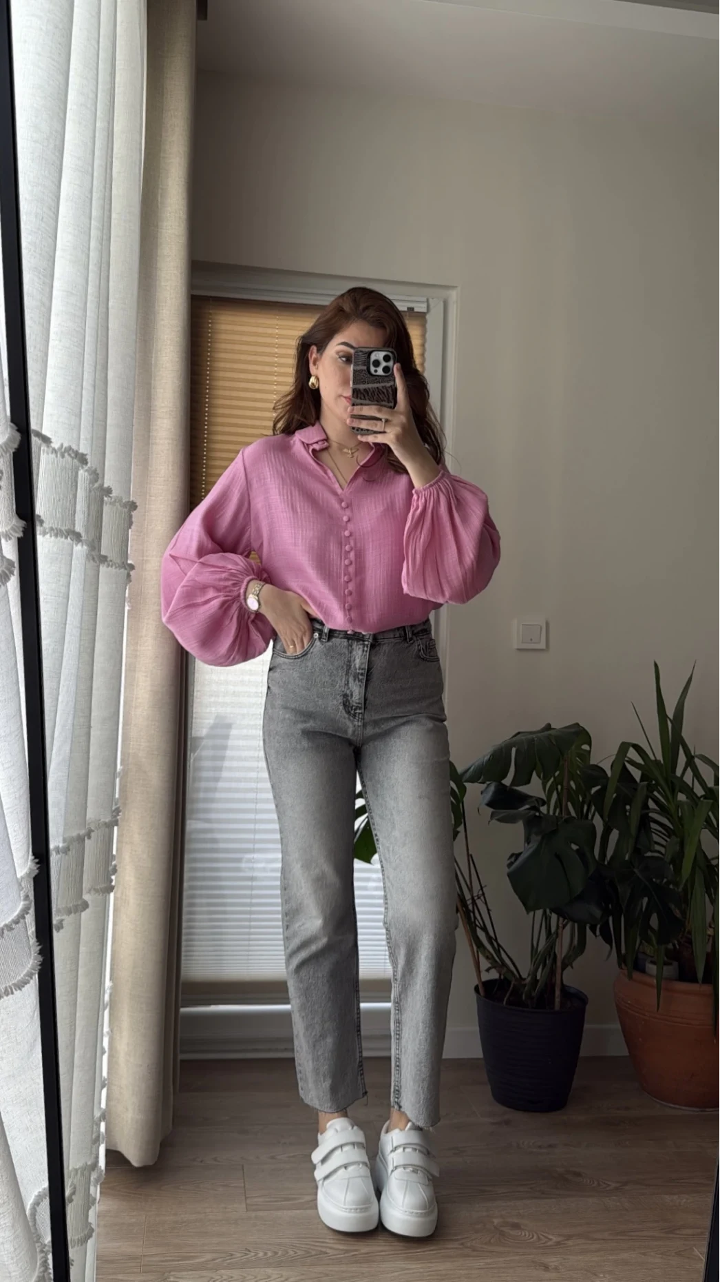 Meyla Duman Rengi Slim Fit Jean Pantolon