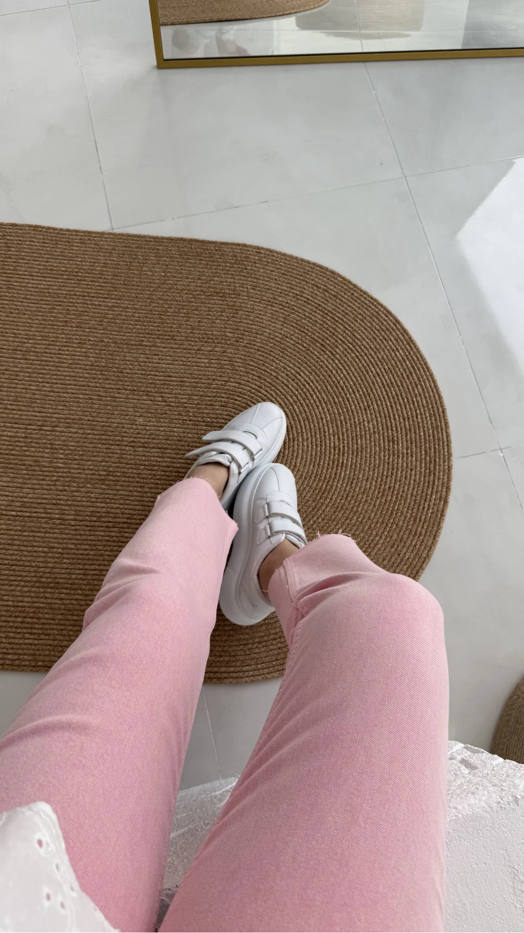 Meyla Pembe Slim Fit Jean Pantolon