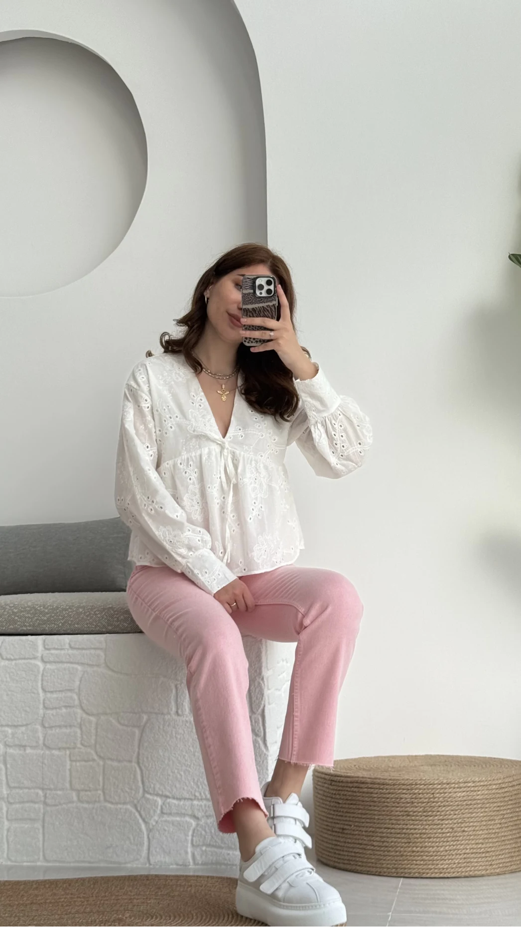 Meyla Pembe Slim Fit Jean Pantolon