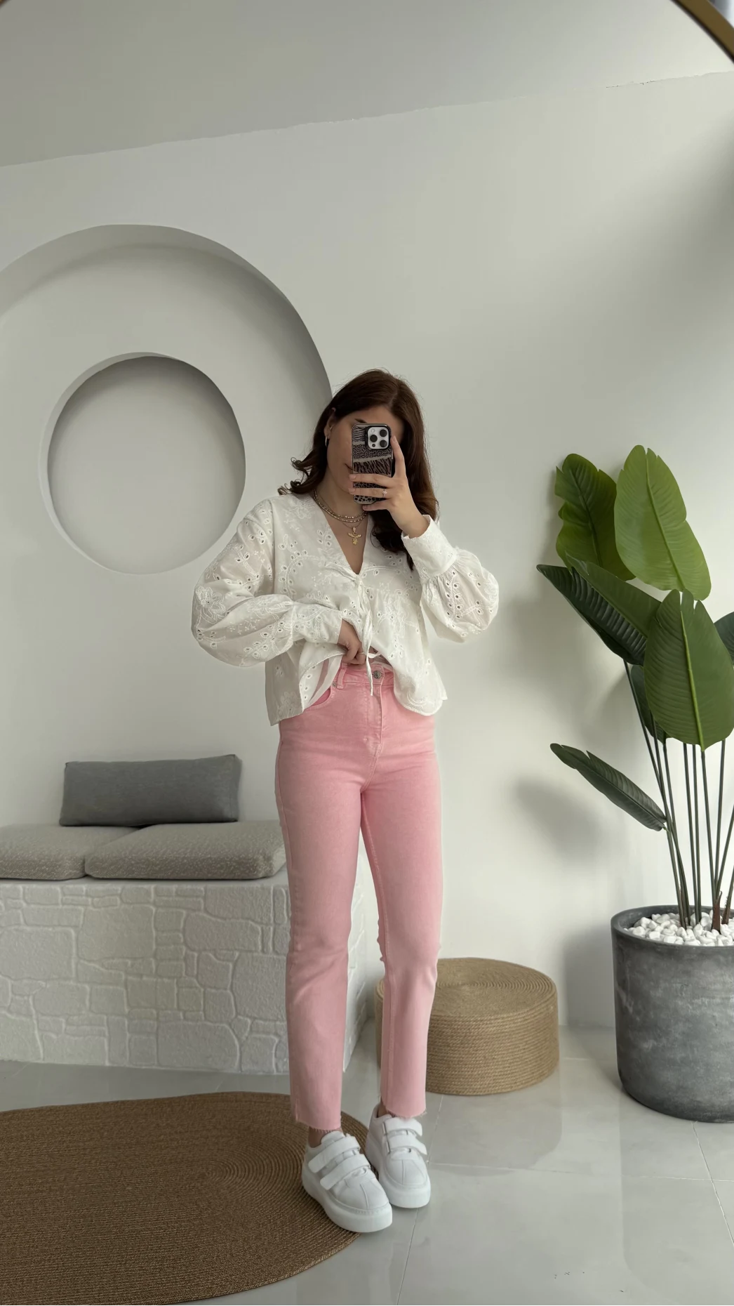 Meyla Pembe Slim Fit Jean Pantolon