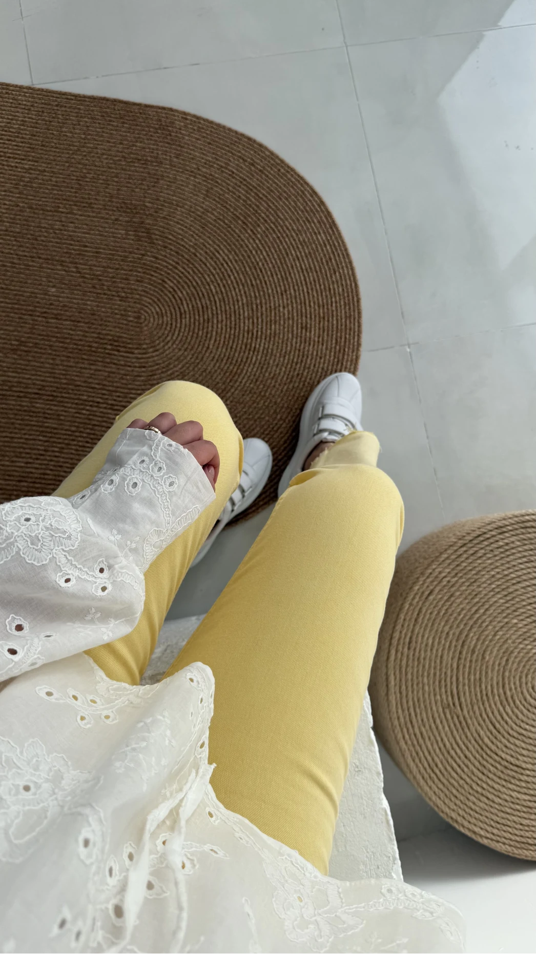 Meyla Sarı Slim Fit Jean Pantolon