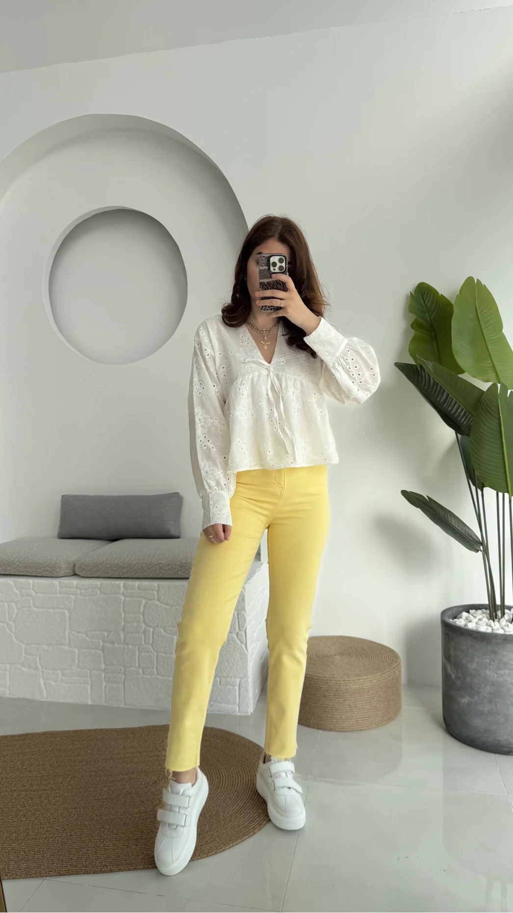 Meyla Sarı Slim Fit Jean Pantolon