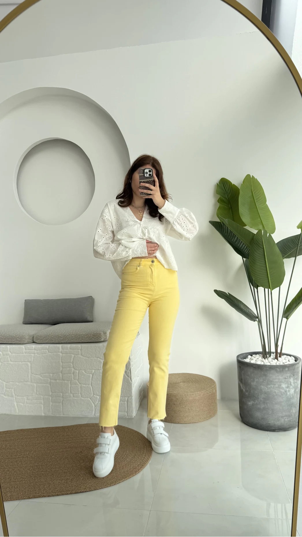 Meyla Sarı Slim Fit Jean Pantolon