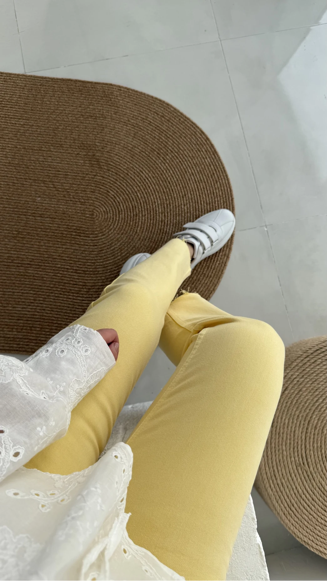 Meyla Sarı Slim Fit Jean Pantolon