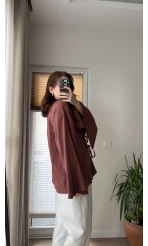 %100 Pamuk Ham Keten Kumaş Kimono Kiremit