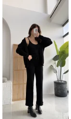 3 Parça Yumoş Takım - Siyah