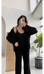 3 Parça Yumoş Takım - Siyah