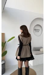 Floria Vatkalı Kemerli Yelek - Haki - Kod: 7449