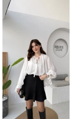 Clara Piliseli Şortlu Etek - Siyah - Kod: 0810