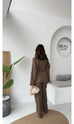 Ruth Kimono Takım - Kahve - Kod: 51277