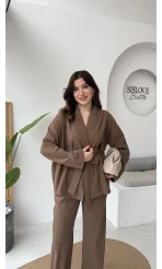 Ruth Kimono Takım - Kahve - Kod: 51277