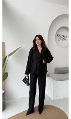 Ruth Kimono Takım - Siyah - Kod: 51277