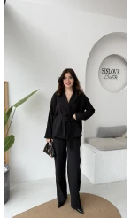 Ruth Kimono Takım - Siyah - Kod: 51277