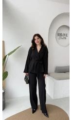 Ruth Kimono Takım - Siyah - Kod: 51277