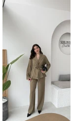 Ruth Kimono Takım - Haki - Kod: 51277