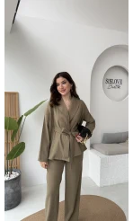 Ruth Kimono Takım - Haki - Kod: 51277