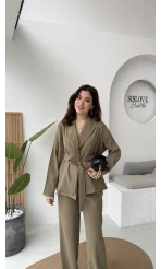 Ruth Kimono Takım - Haki - Kod: 51277