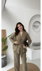 Ruth Kimono Takım - Haki - Kod: 51277