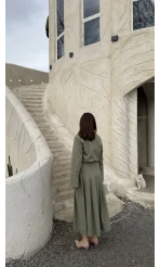 Loretta Pileli Etek Gömlek Takım - Mint - Kod: 266004