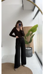 Dilvin Düğmeli Triko Hırka - Koyu Kahve - Kod: 31413