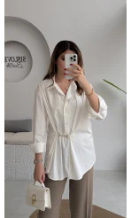 Marley Toka Detay Gömlek - Ekru - Kod: 5019