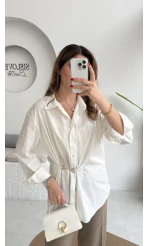 Marley Toka Detay Gömlek - Ekru - Kod: 5019