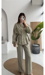 Stellaa Pile Dikişli Takım - Çağla - Kod: 8930