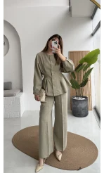 Stellaa Pile Dikişli Takım - Çağla - Kod: 8930