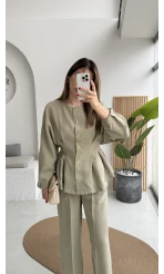 Stellaa Pile Dikişli Takım - Çağla - Kod: 8930