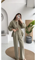 Stellaa Pile Dikişli Takım - Çağla - Kod: 8930