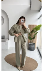 Stellaa Pile Dikişli Takım - Çağla - Kod: 8930